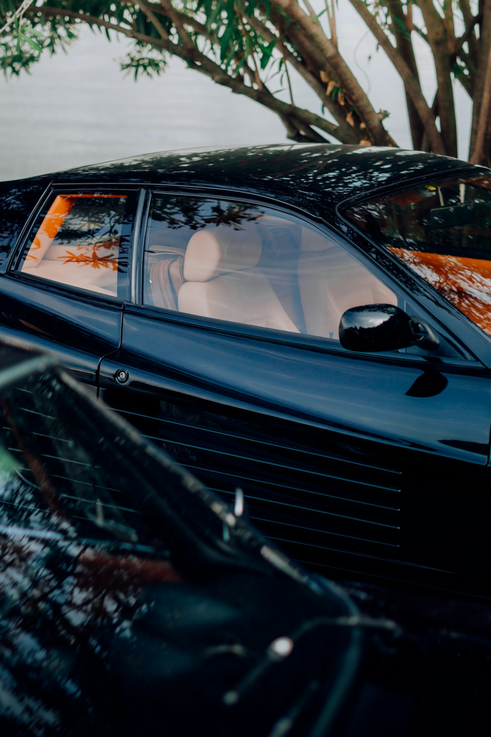 a car parked in a parking lot