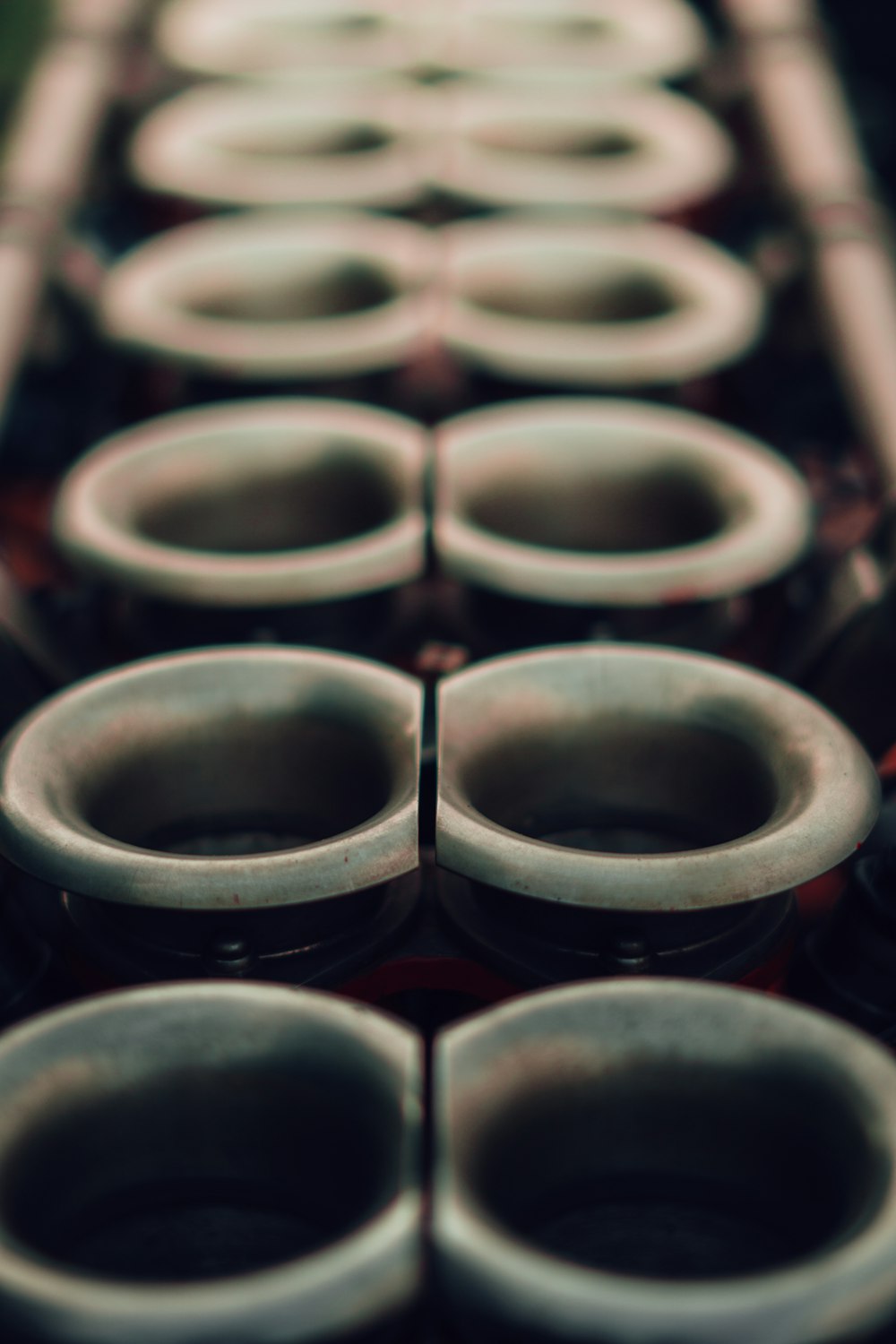 a group of empty plastic cups