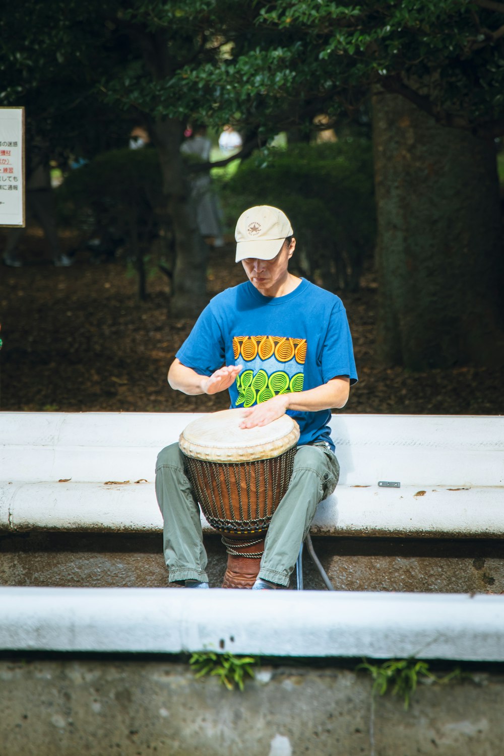 a man holding a bucket