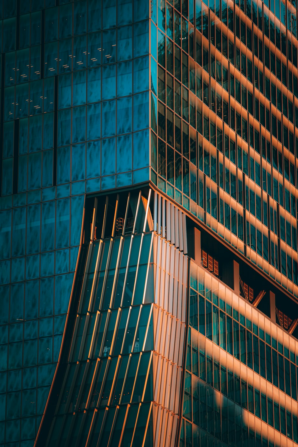 a building with glass walls