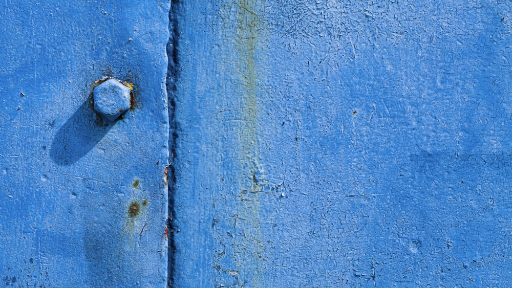 a close-up of a blue surface