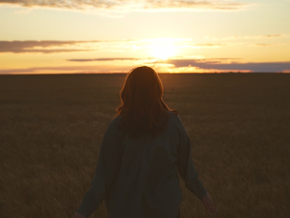 a man standing in a field