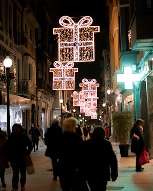 people walking in a city