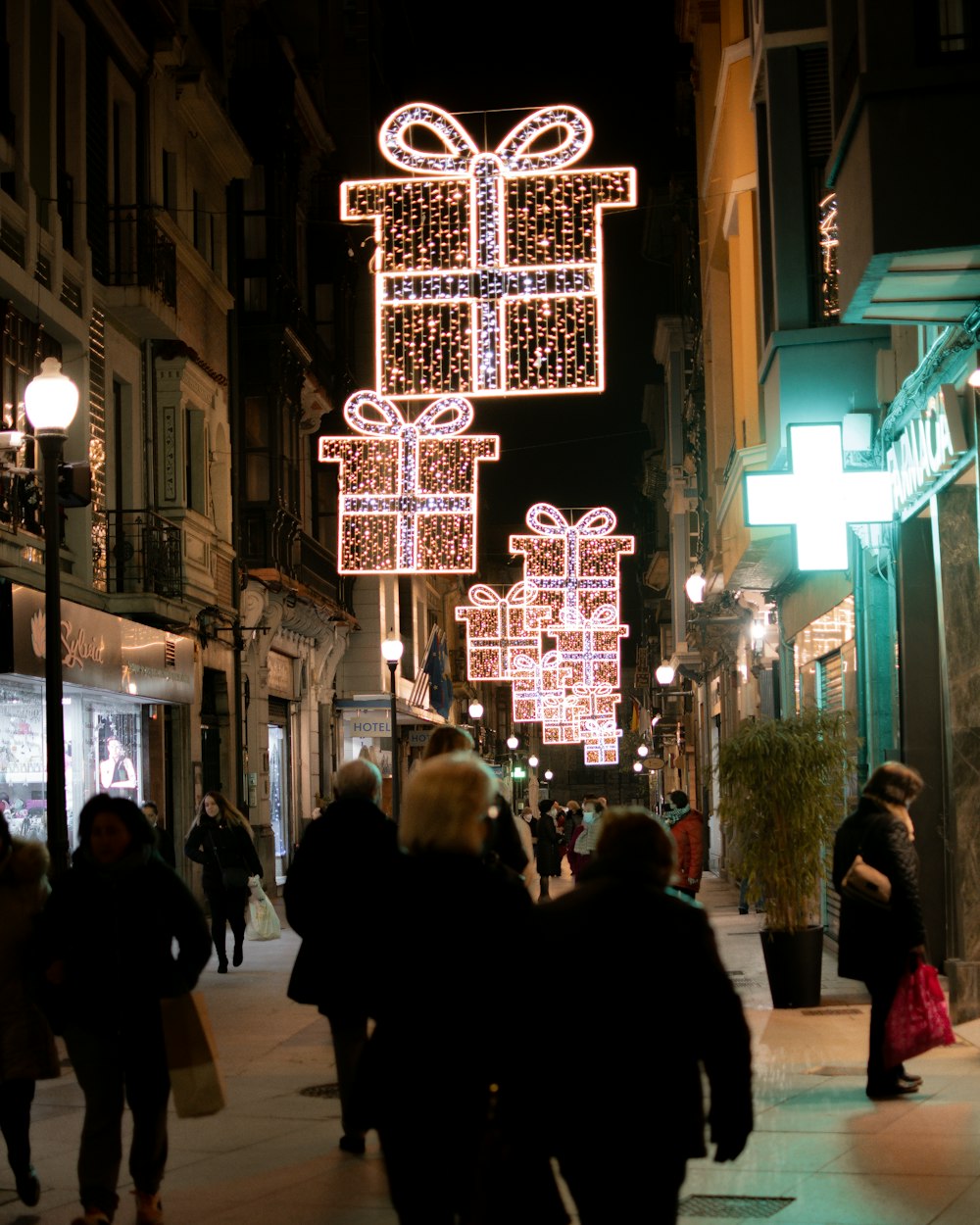 people walking in a city