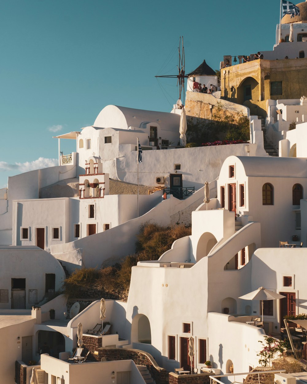 a group of white buildings