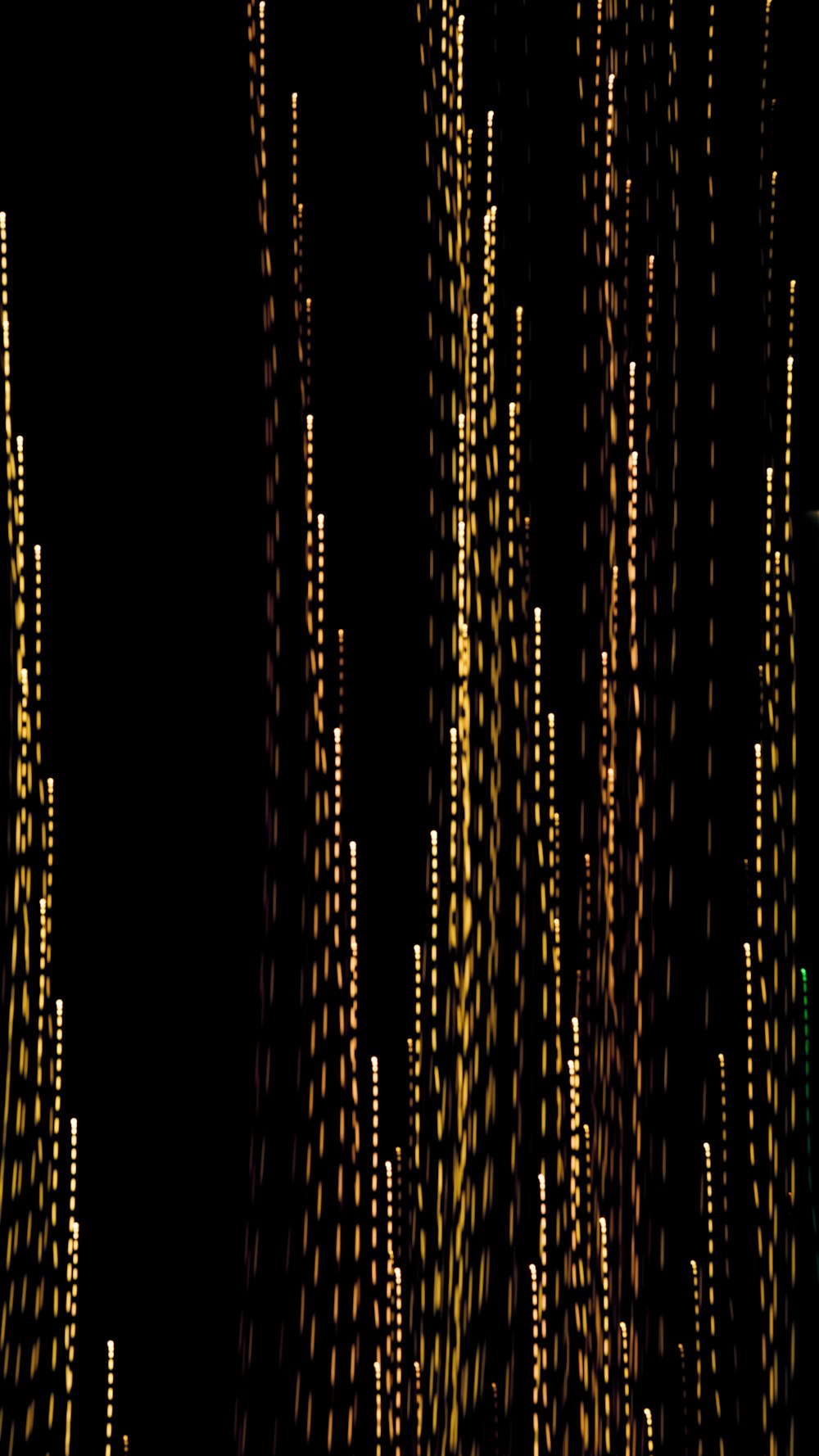 a black background with gold lines