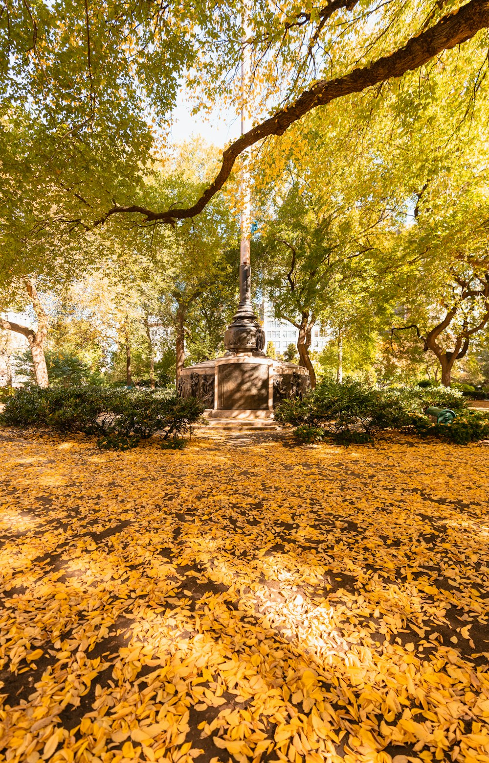 a statue in a park