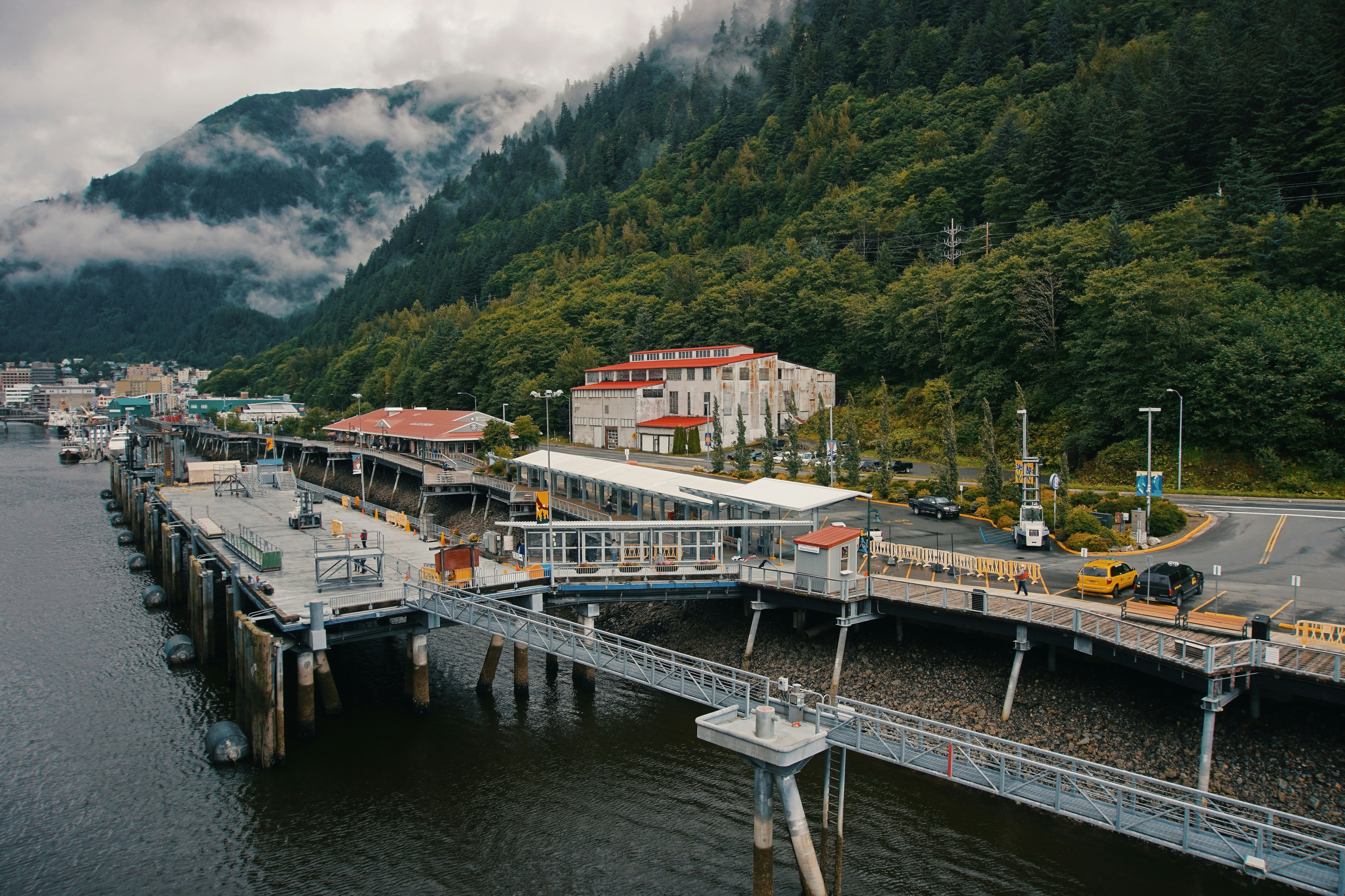 a bridge over a river