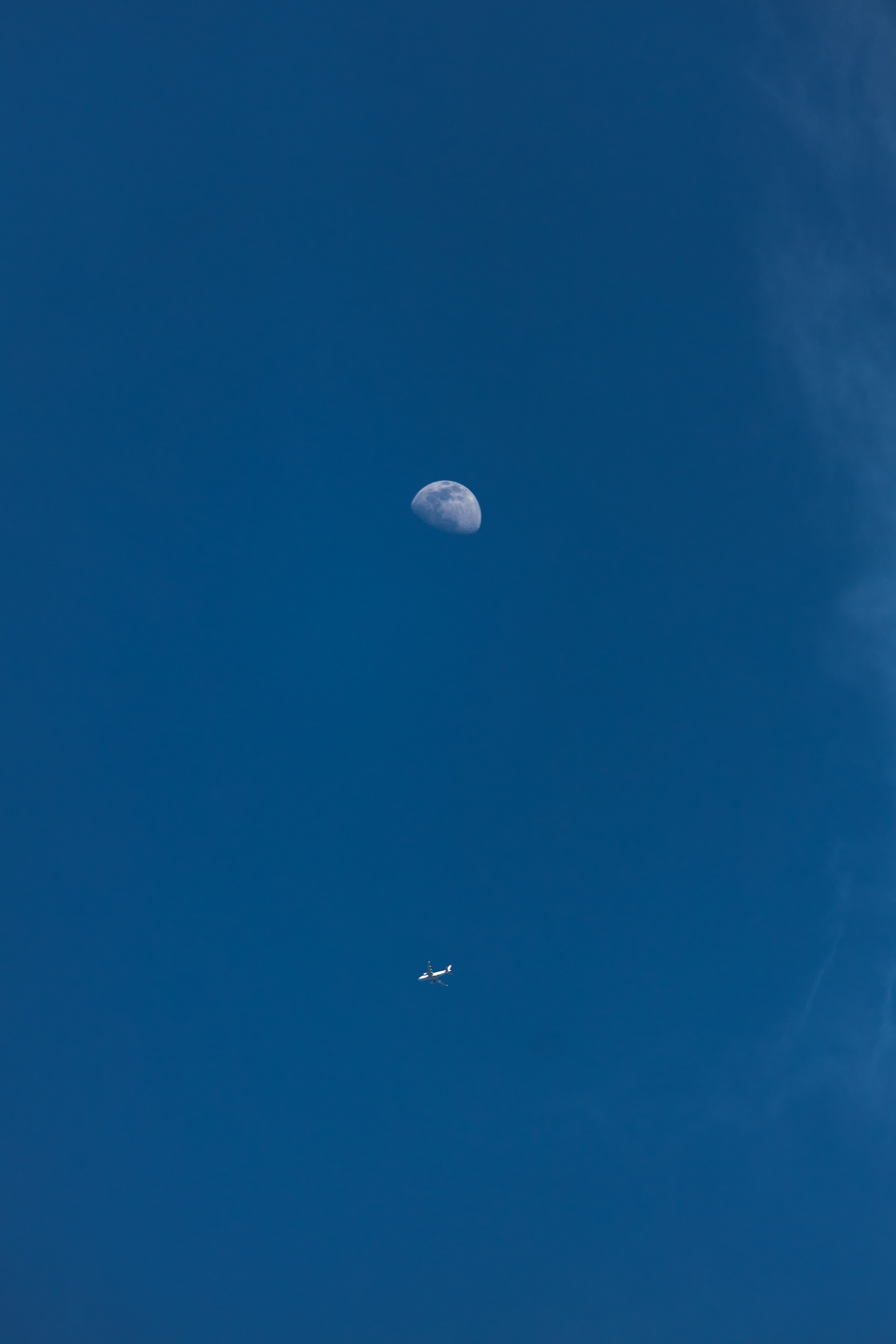 a plane flying in the sky