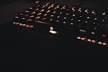 a keyboard with lights