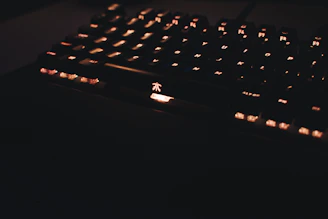 a keyboard with lights