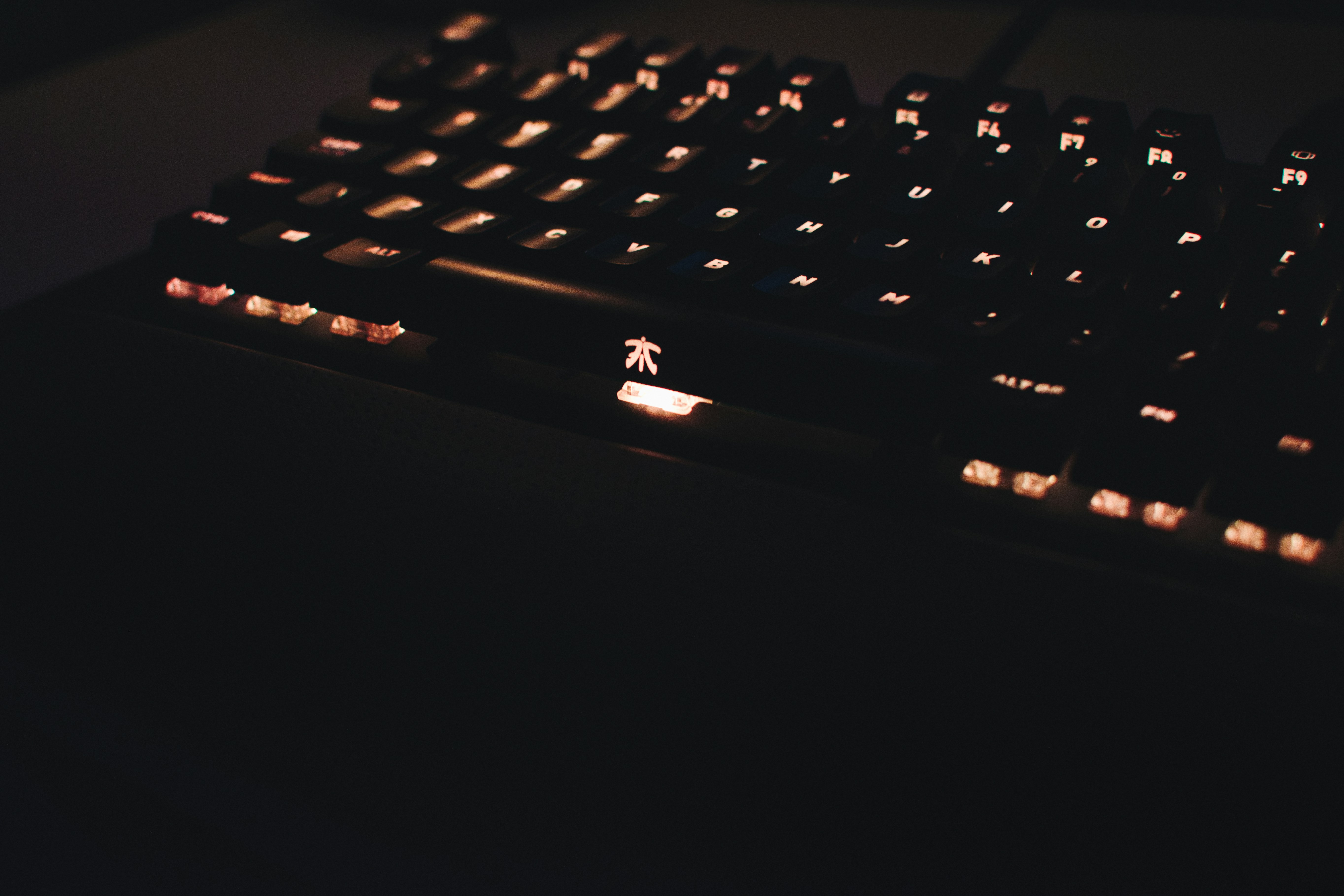 a keyboard with lights