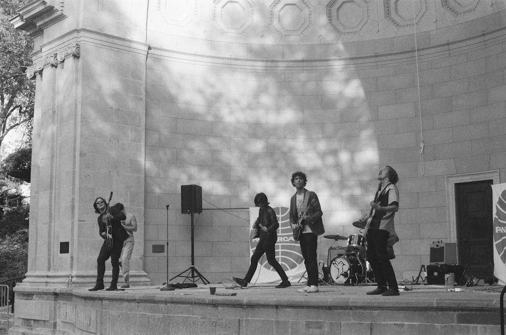 a group of people on a stage