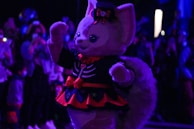 A spooky Halloween animatronic character ready for display.