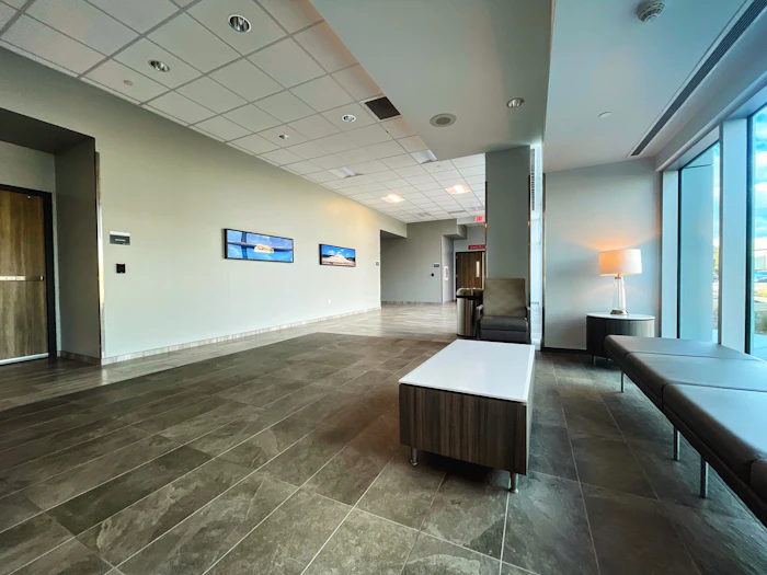 Regional clinic interior with seating