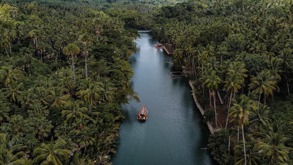 a river with boats on it