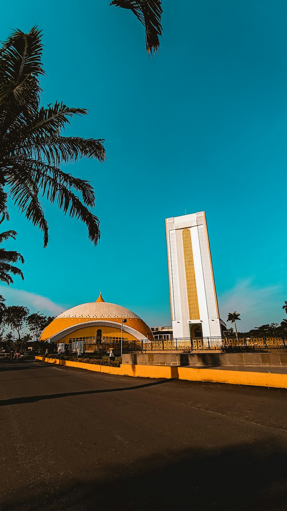 a building with a gold roof