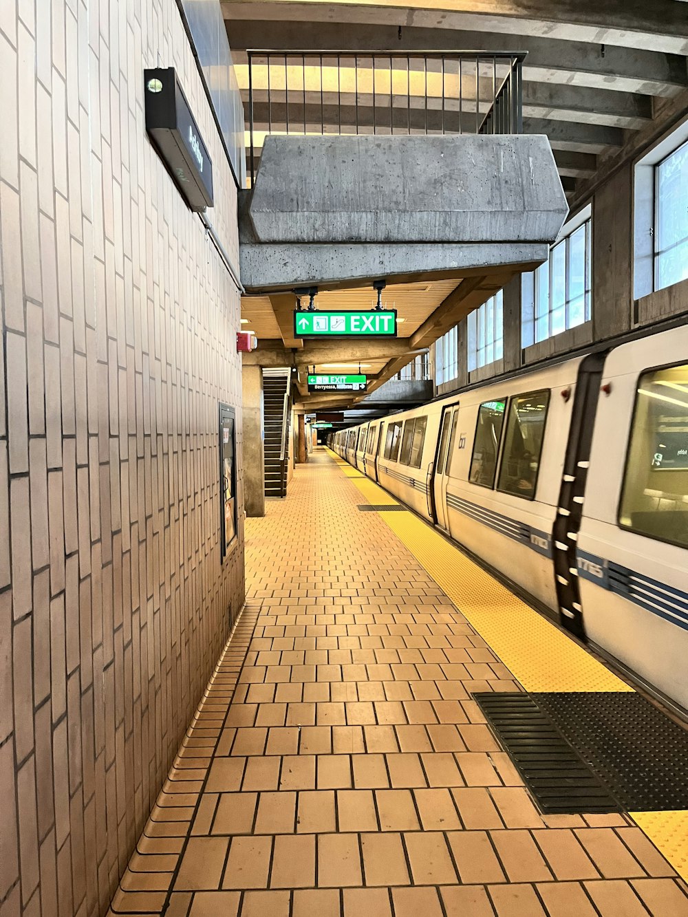 a train pulling into a train station