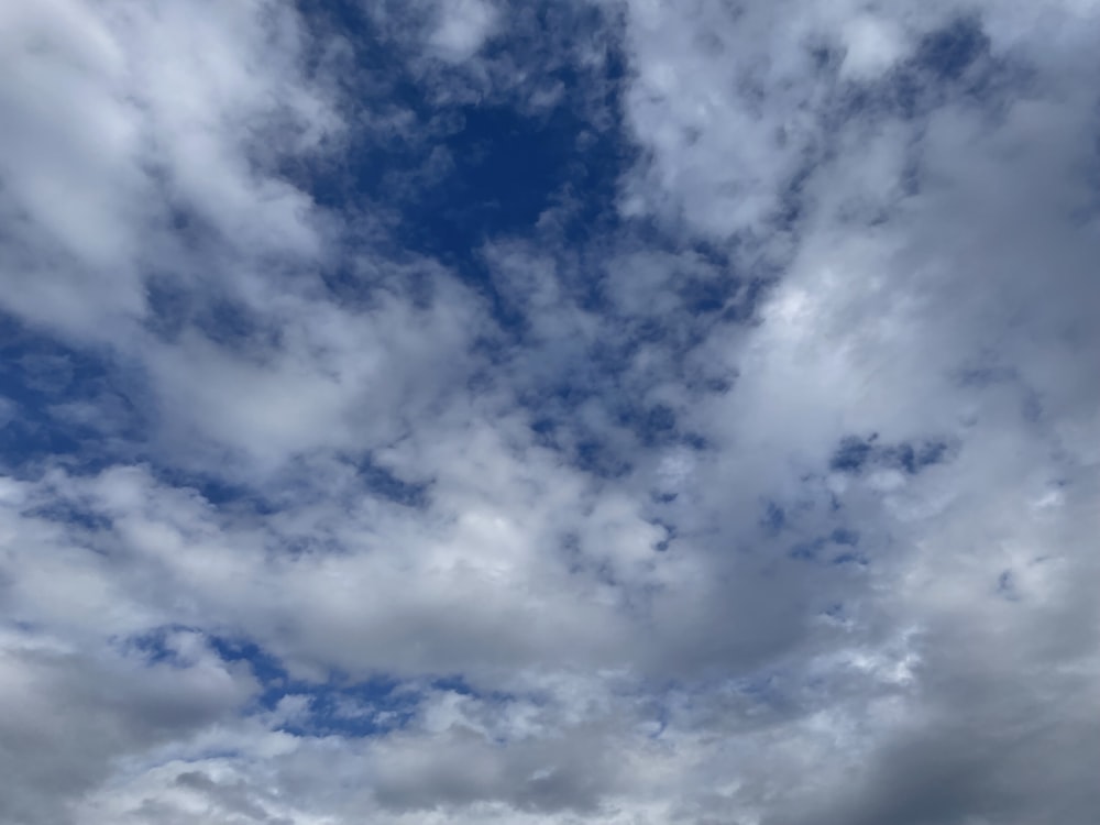 a blue sky with white clouds