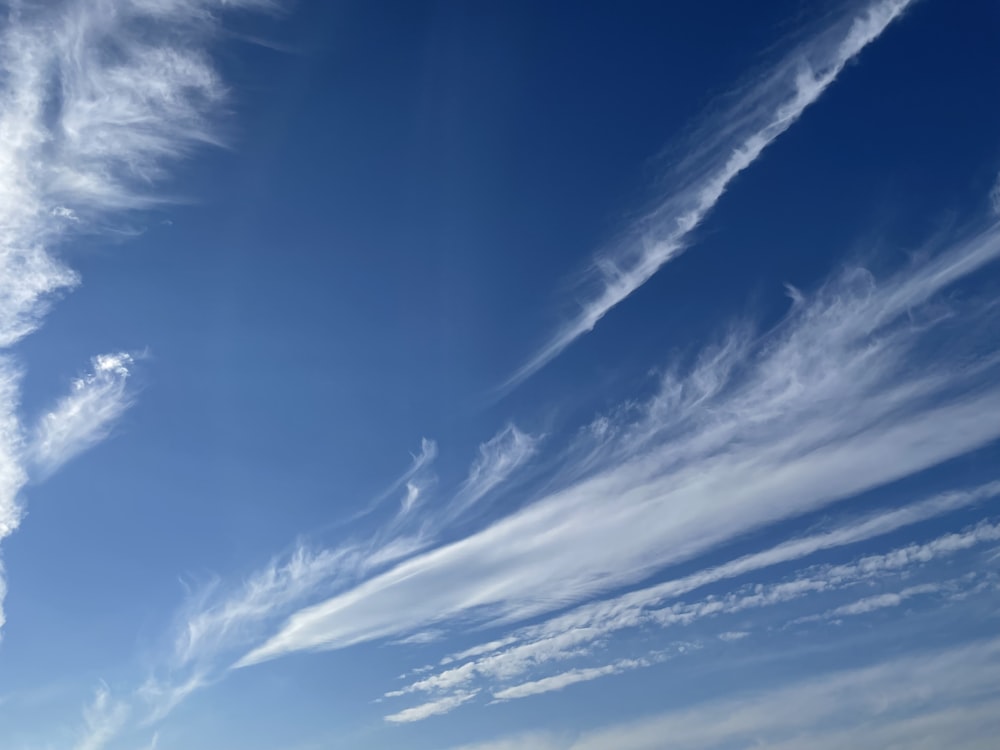 a blue sky with clouds