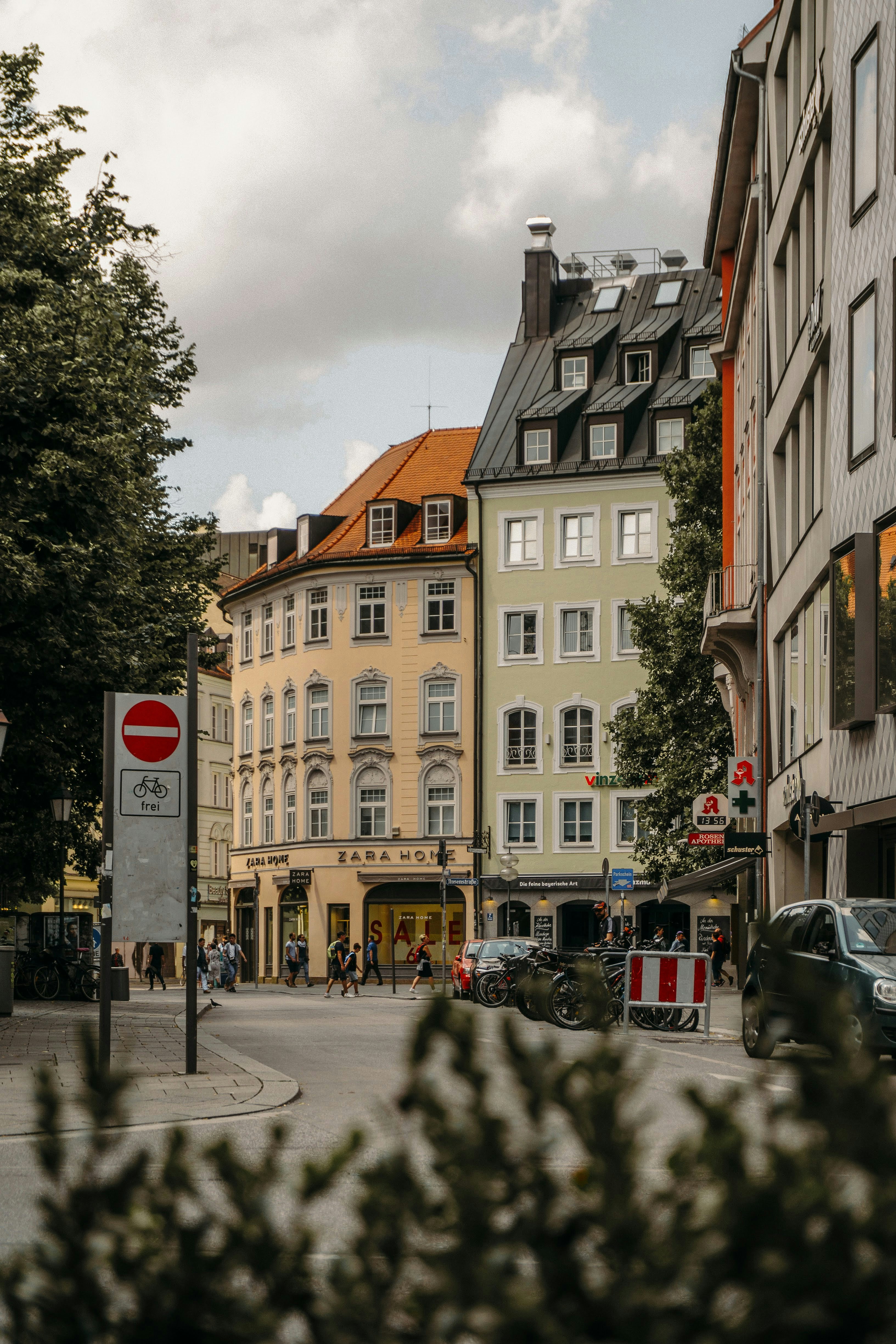 a street with buildings on either side