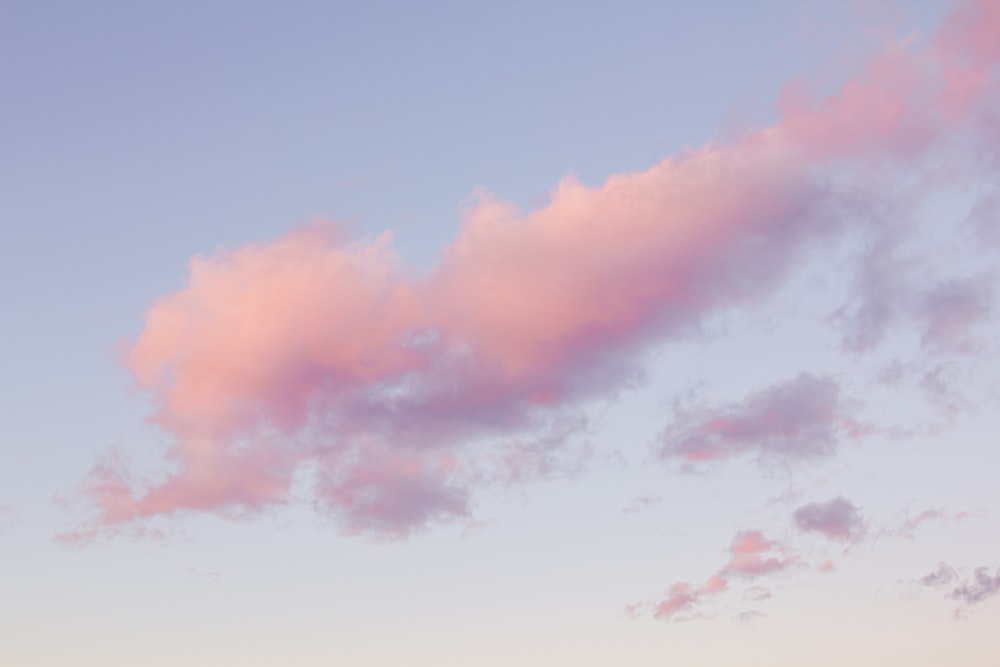 pink clouds in the sky