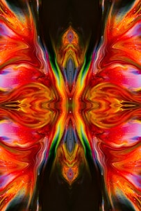 a close up of a colorful object