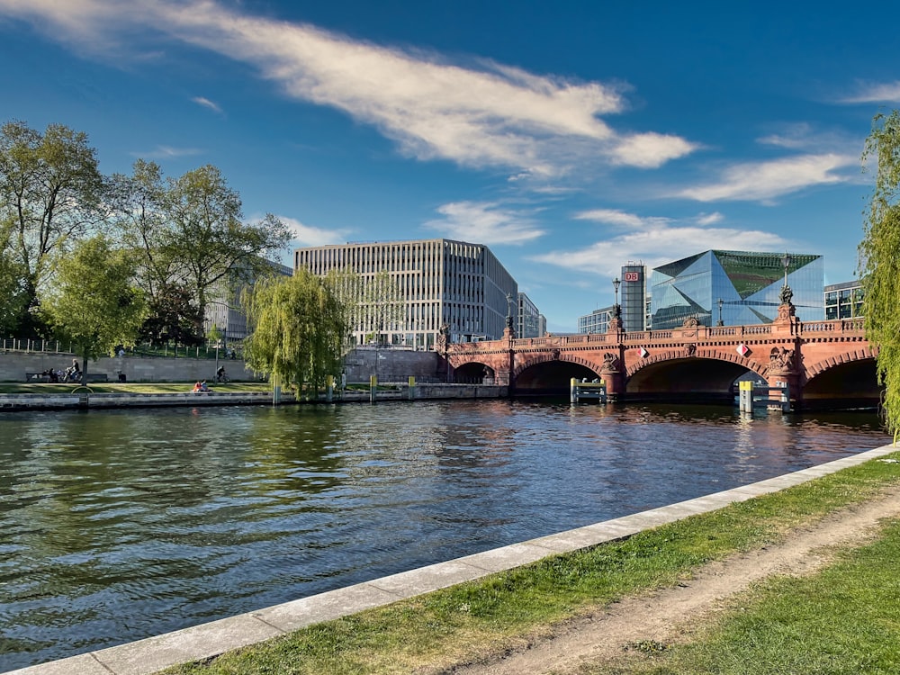 a bridge over a river