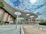 a building with a glass roof