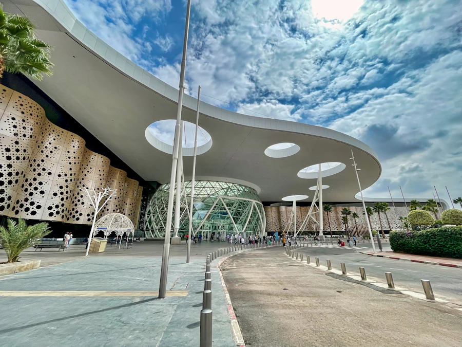 Glass roof of Marrakech Menara Airport