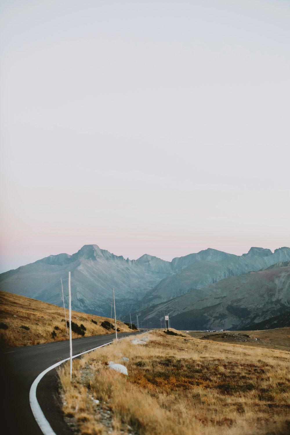 a road going through a mountainous region