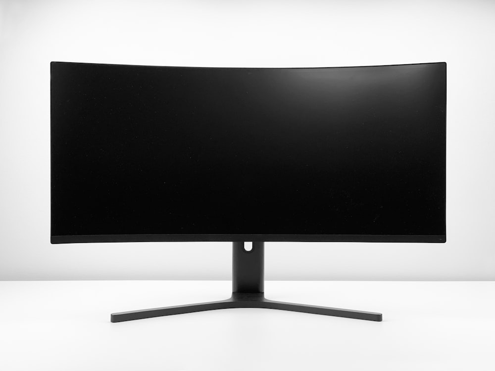 a black television screen