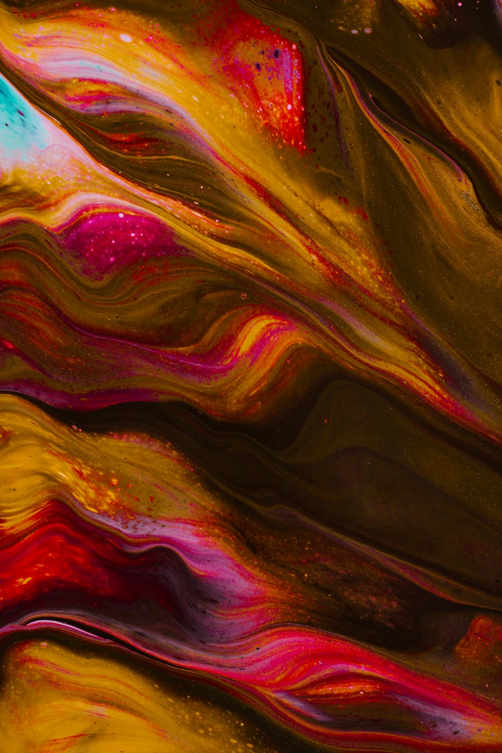 a close-up of a colorful wave