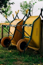 a yellow and black tractor