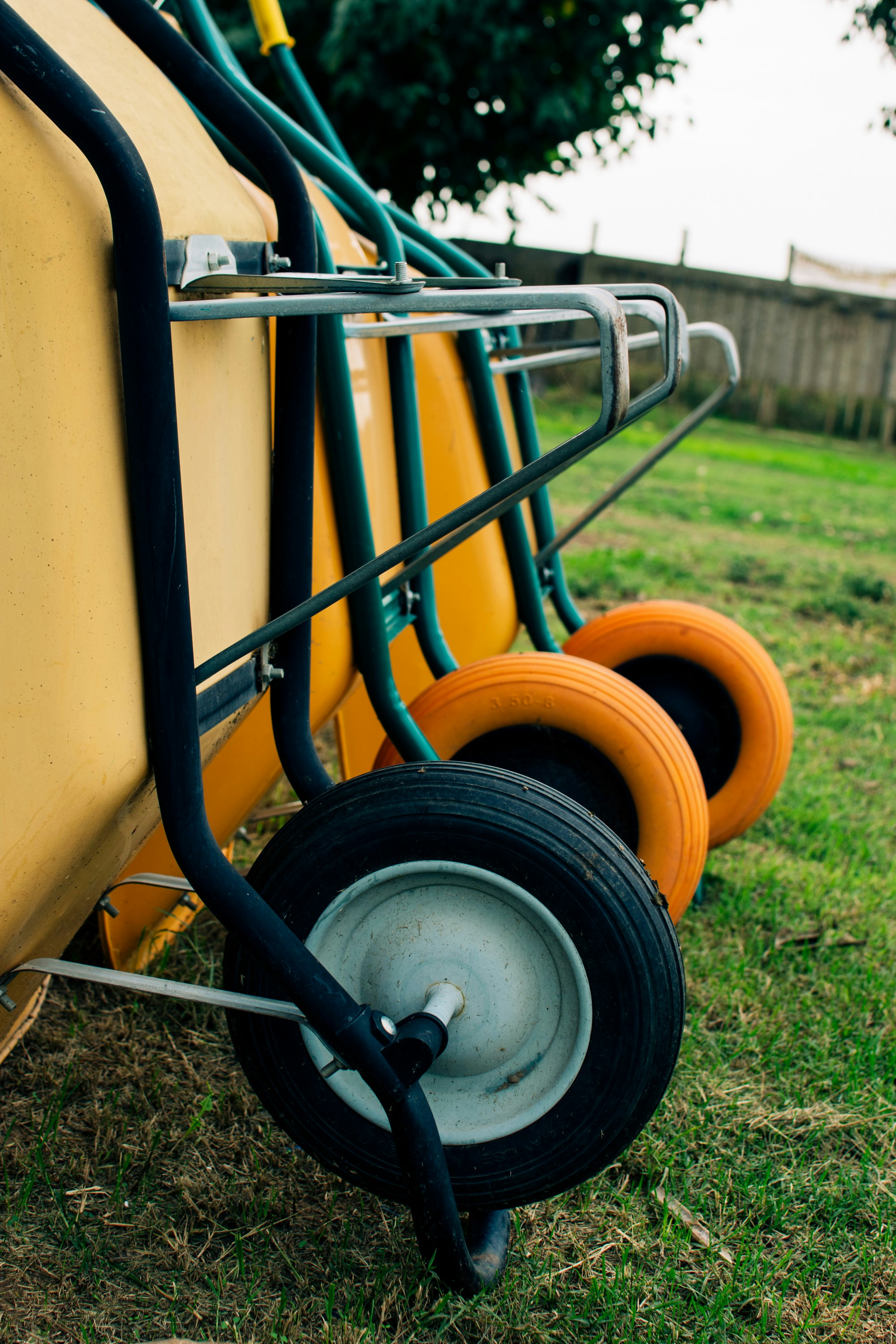 a yellow and green playground equipment