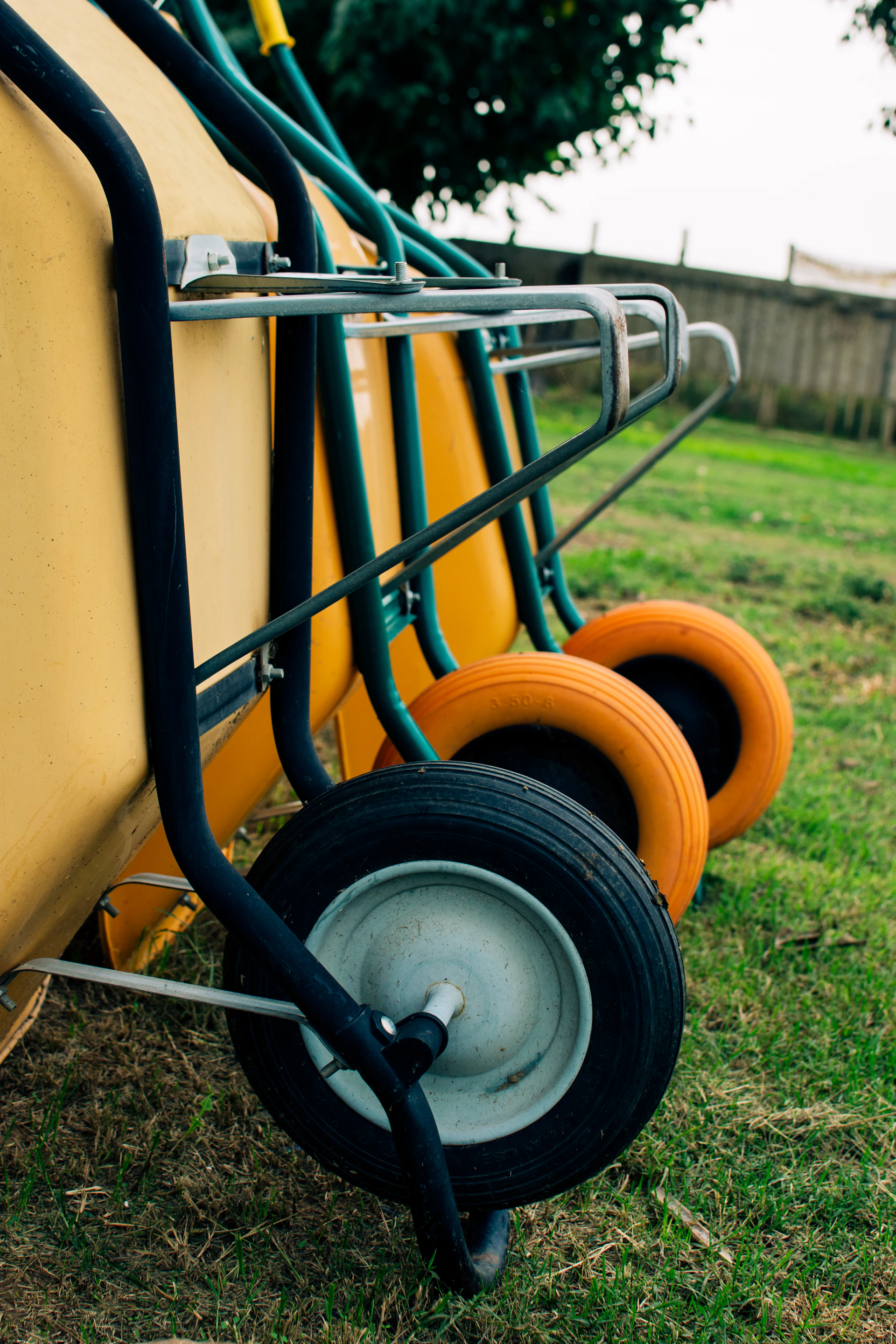 a yellow and green playground equipment