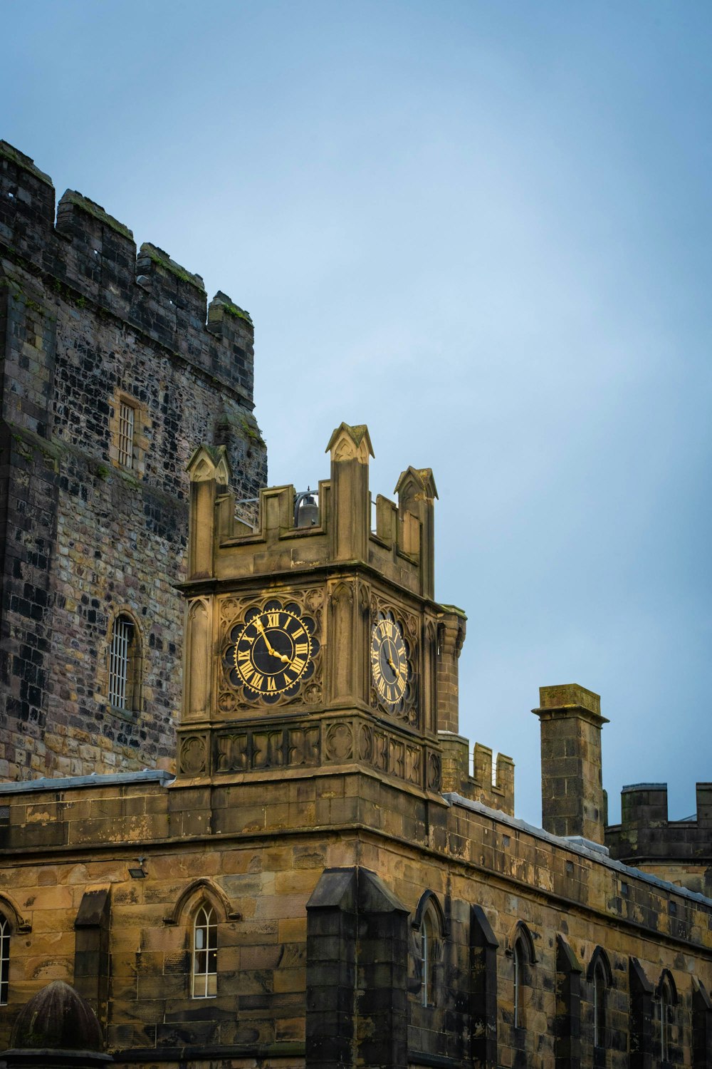 a large clock on a tower