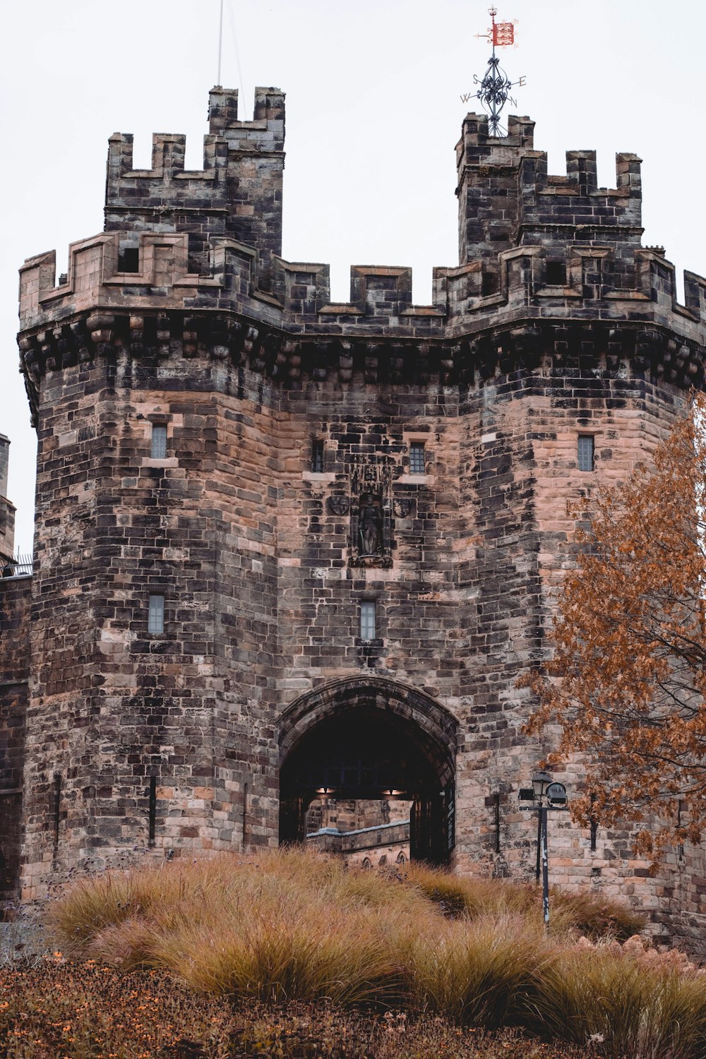 a large stone castle