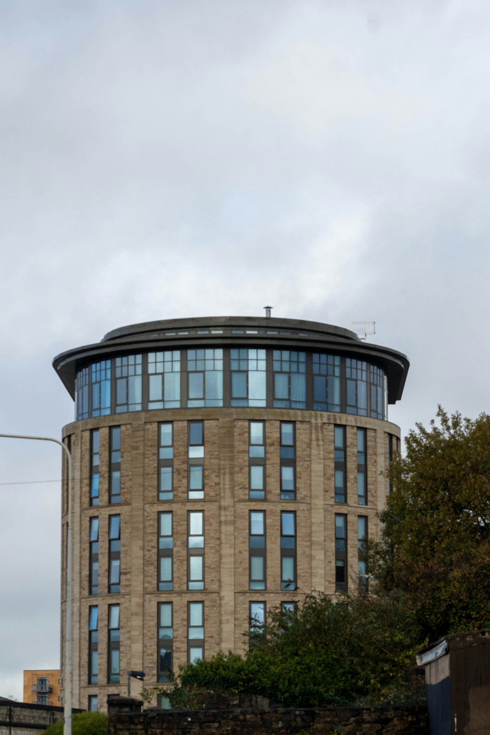 a tall building with many windows