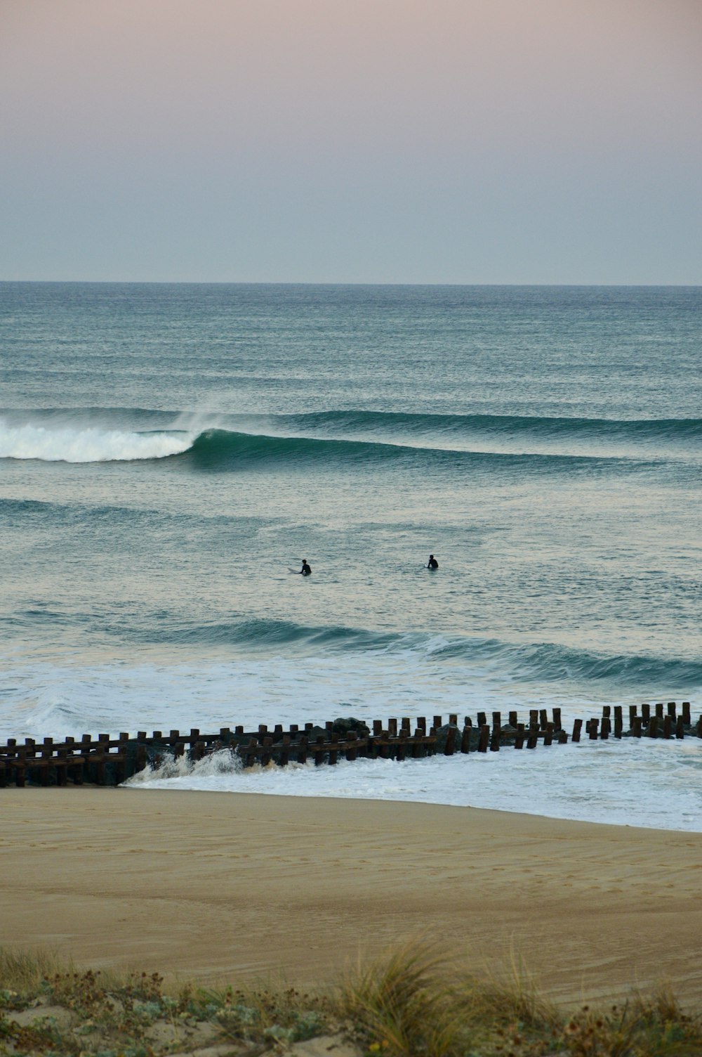 a person surfing in the sea