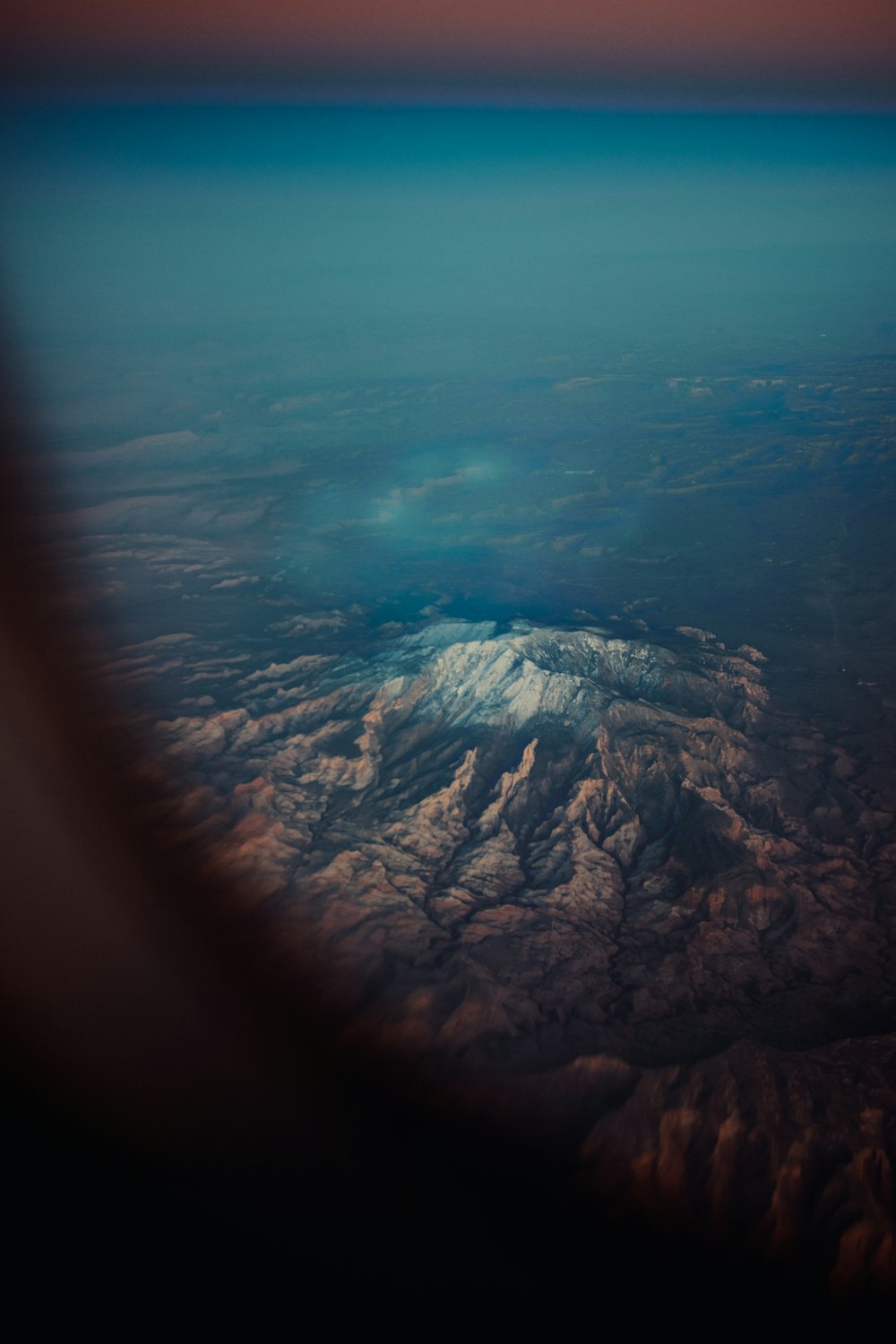 a mountain in the distance