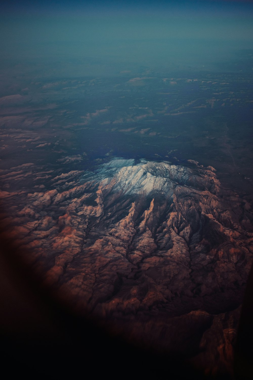 a mountain with snow