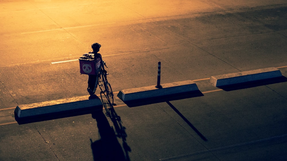 a person on a bicycle