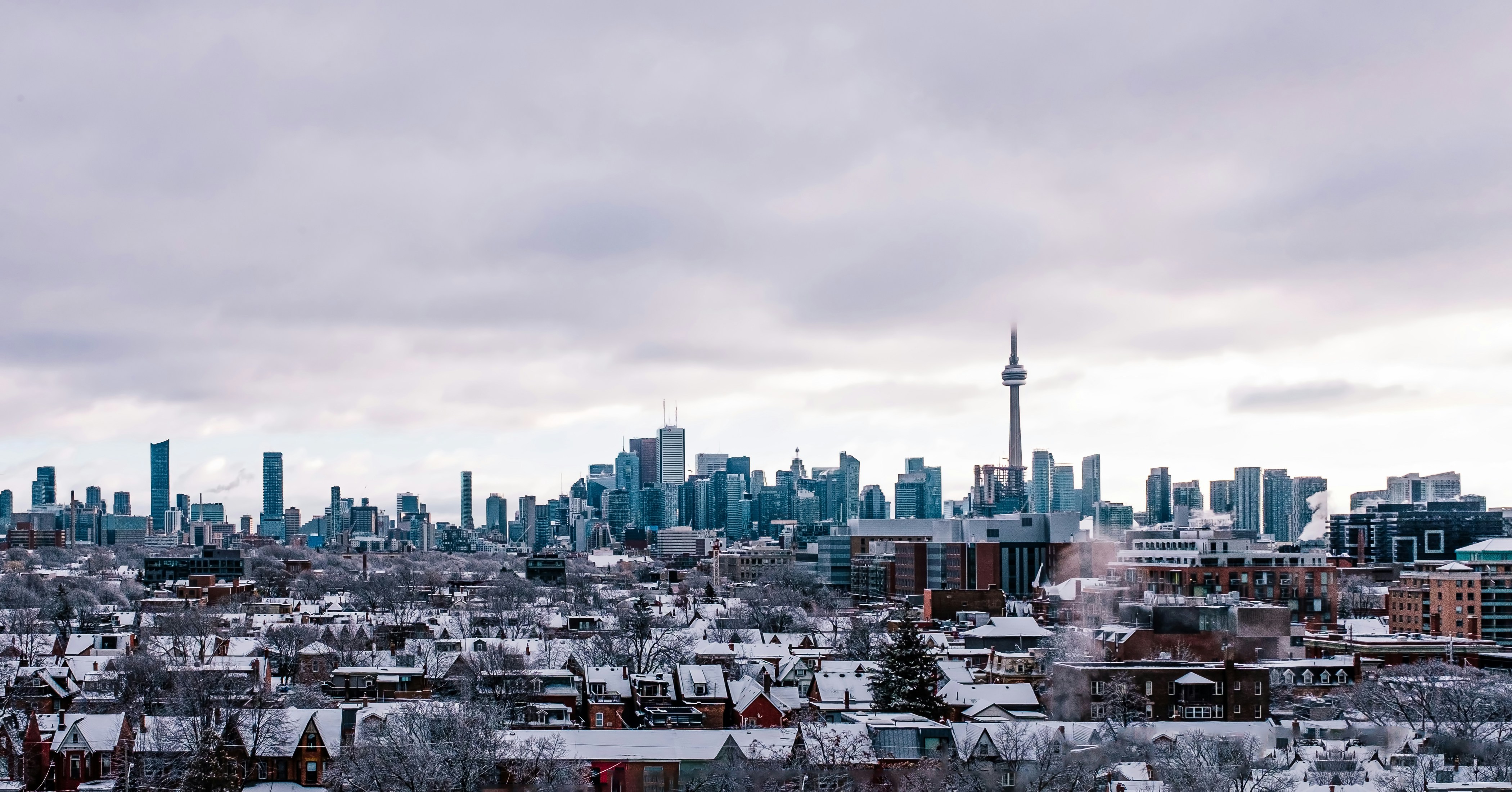 a city with a tower in the middle