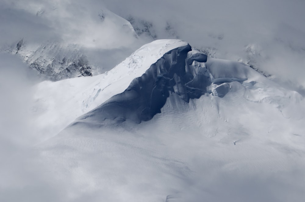 a mountain covered in snow