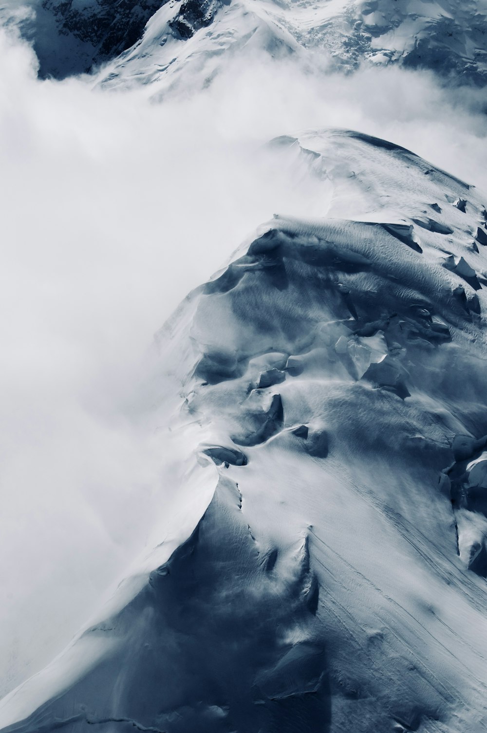 a mountain covered in snow