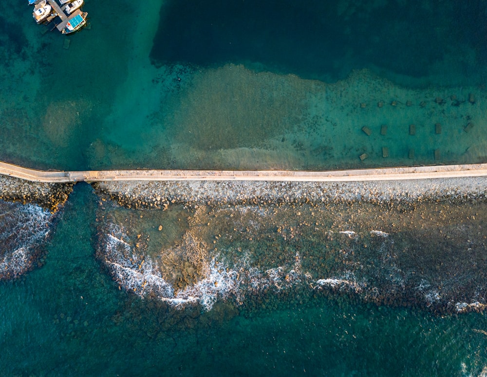 a body of water with a boat in it