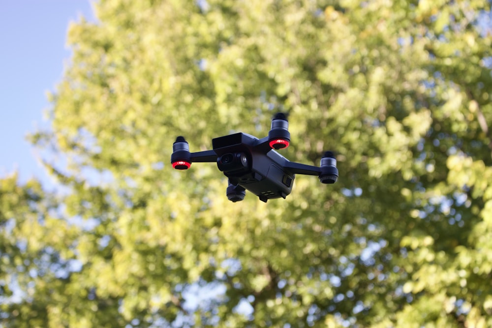 a drone flying in the air