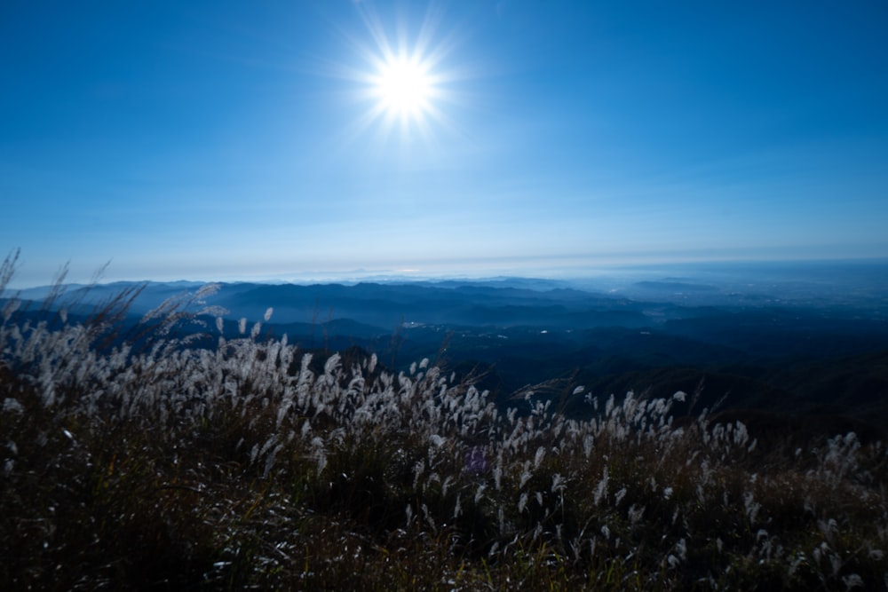 Una catena montuosa innevata