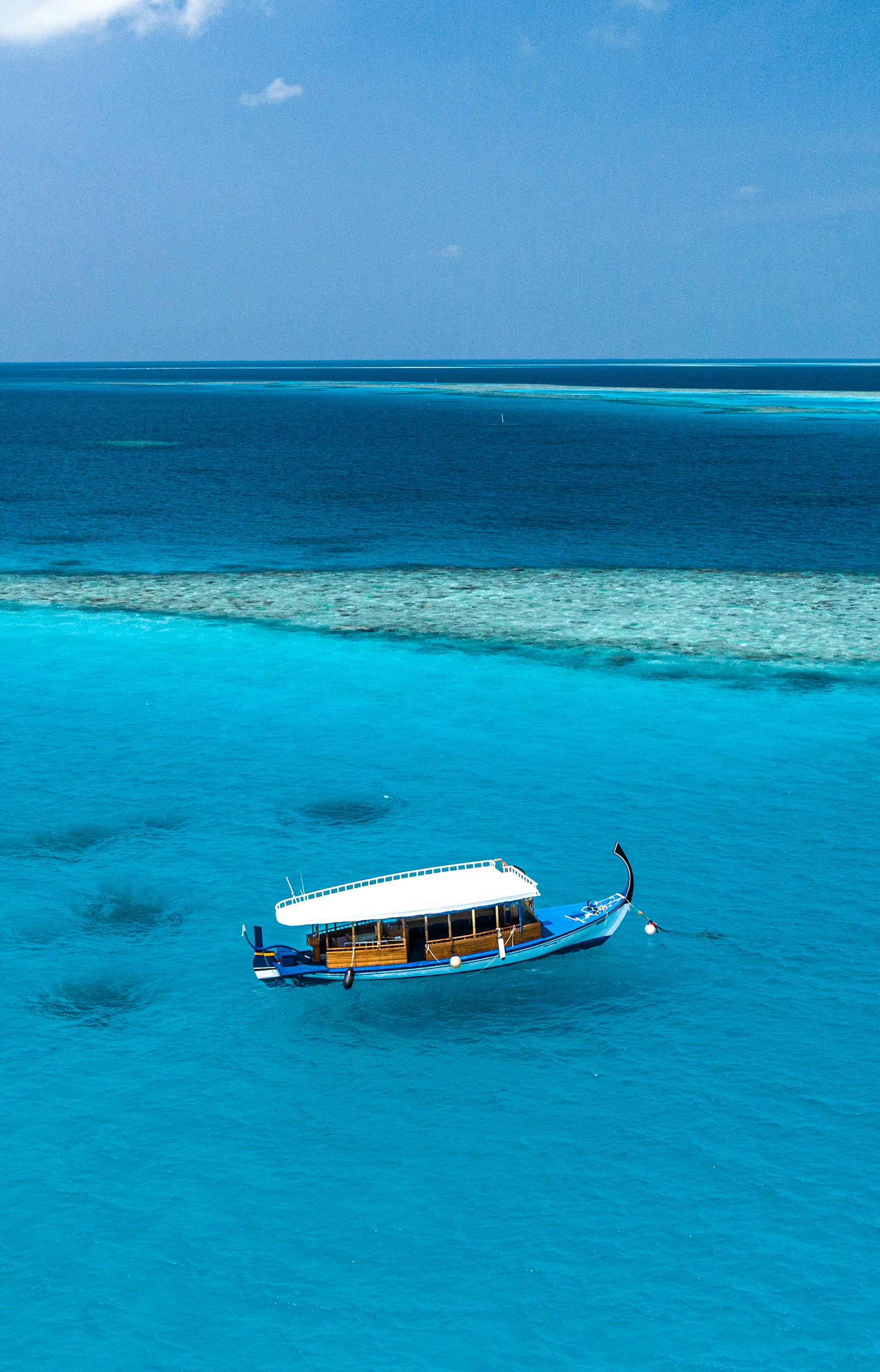 a boat in the ocean